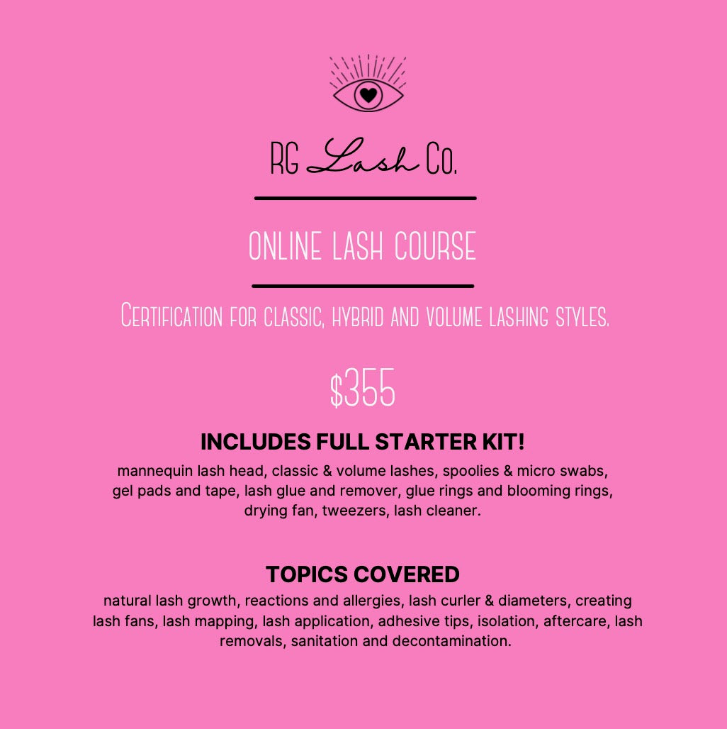 Online lash course with full starter kit